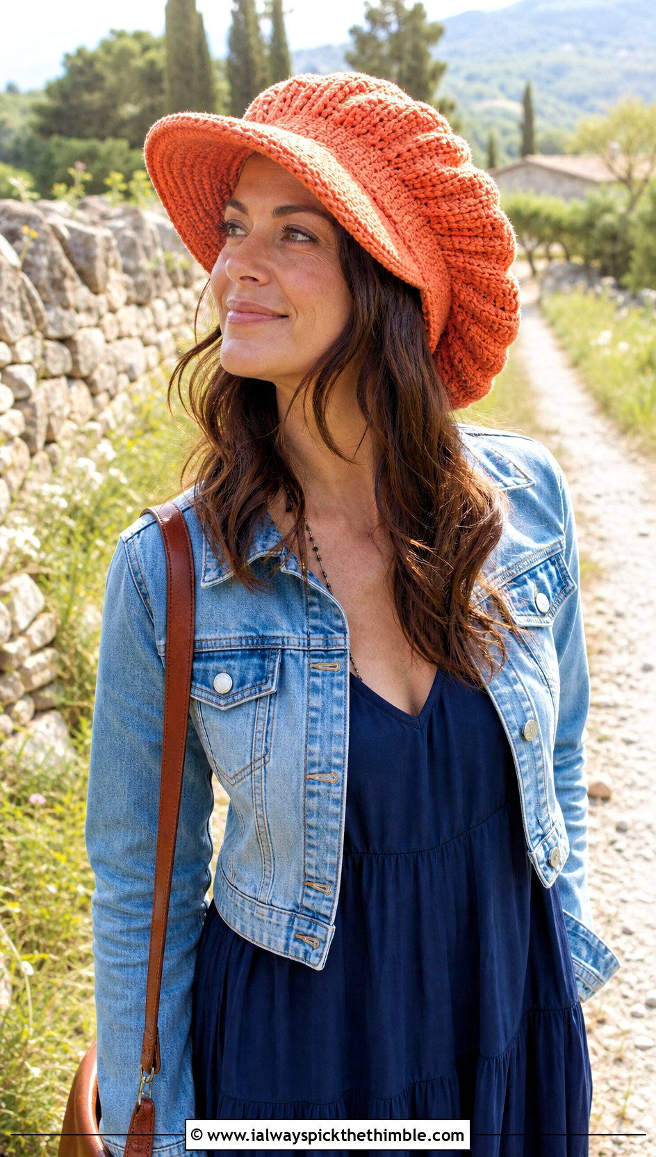 Wide Brim Crochet Newsboy Hat With Maxi Dress And Ankle Boots - 20 newsboy crochet hat outfit ideas