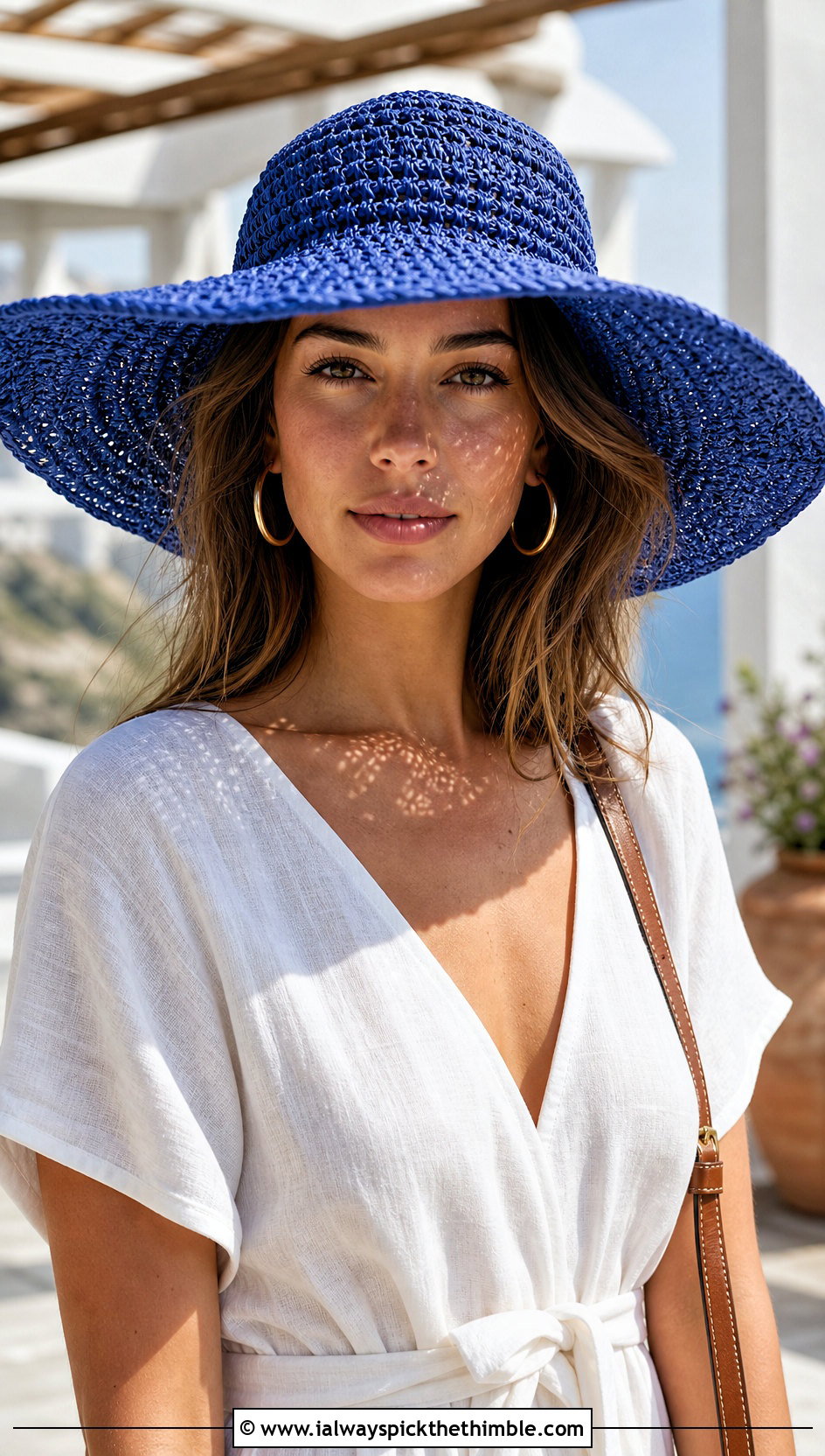 Wide Brim Crochet Raffia Sun Hat With Linen Dress - 20 Crochet Raffia Sun Hat outfit ideas