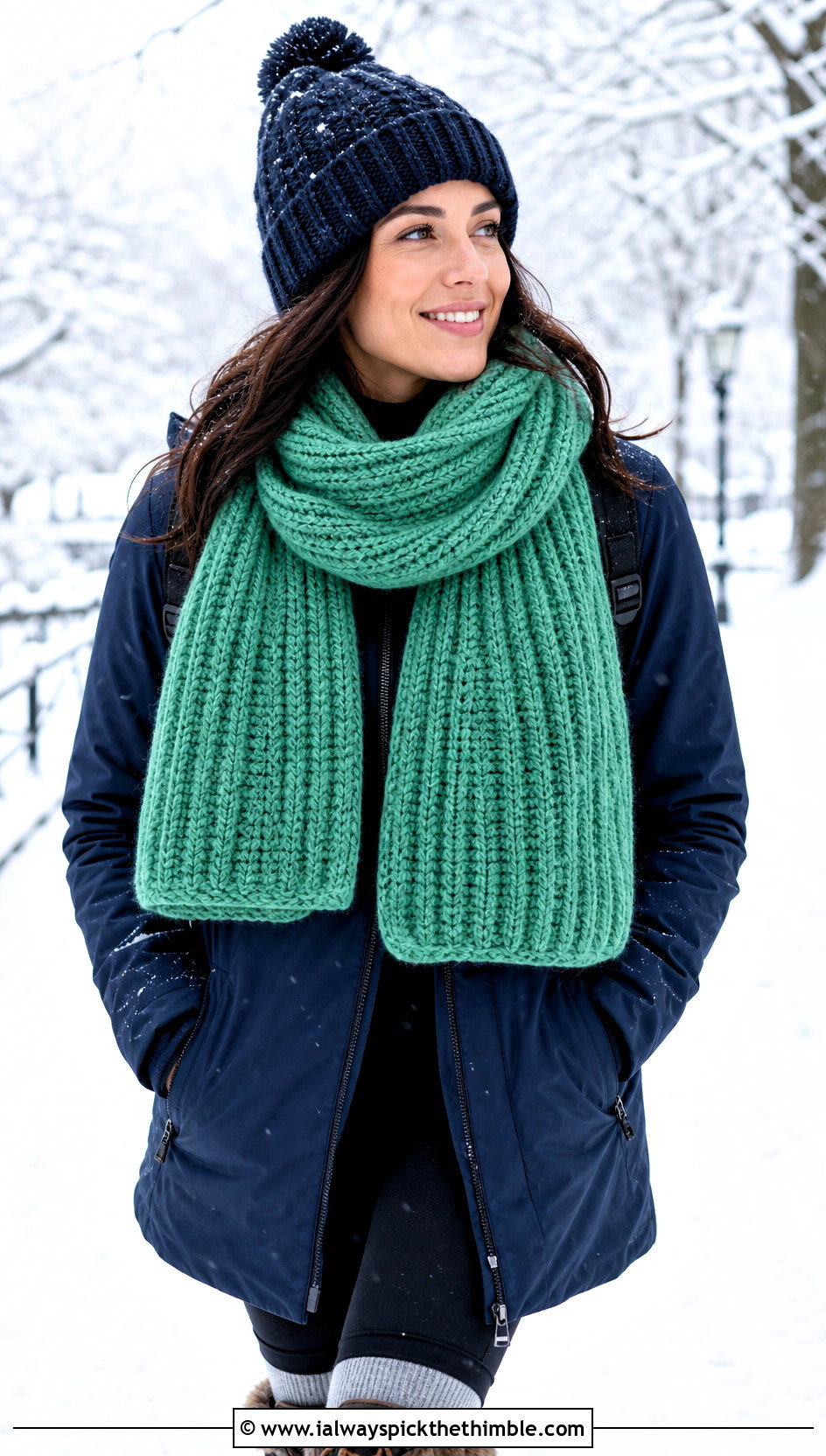 Wide Brioche Crochet Scarf With Parka And Leggings - 20 Brioche Crochet Scarf outfit ideas