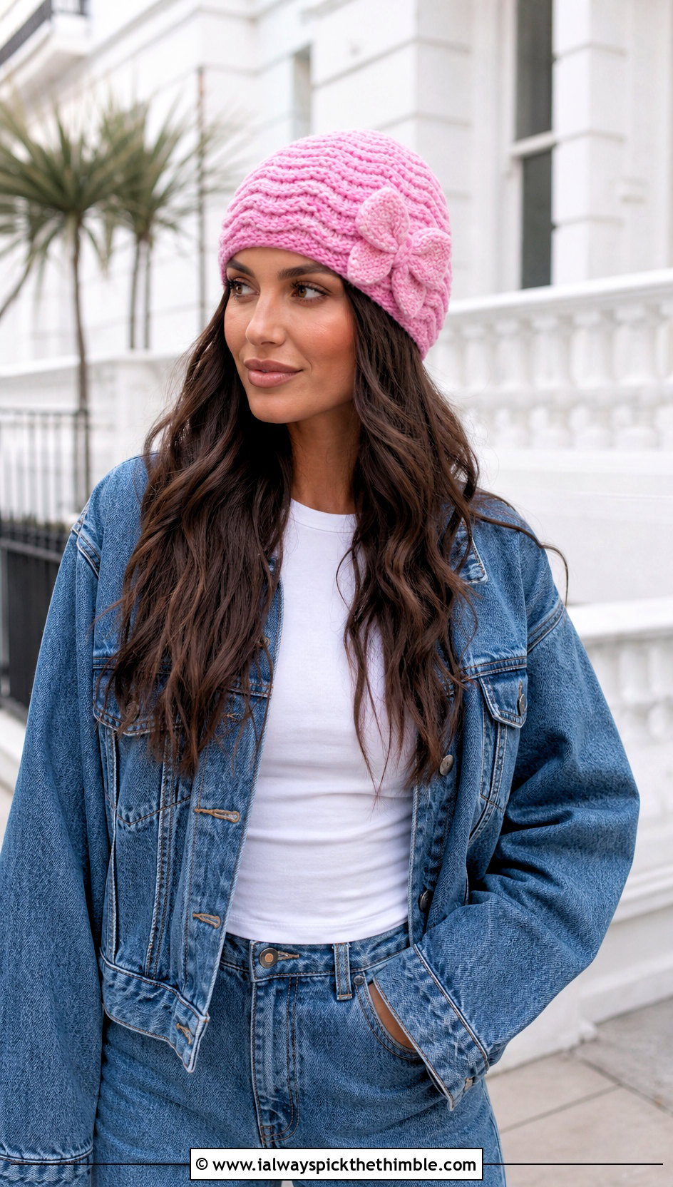 Willow Beanie With Denim Jacket And Wide Leg Jeans - 15 Willow Beanie By Crochet By Jennifer outfit ideas