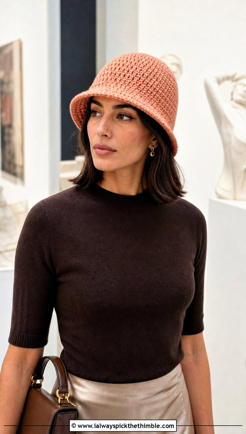 Wool Ease Crochet Cloche Hat With Midi Skirt - 20 Wool Ease Crochet Hat outfit ideas