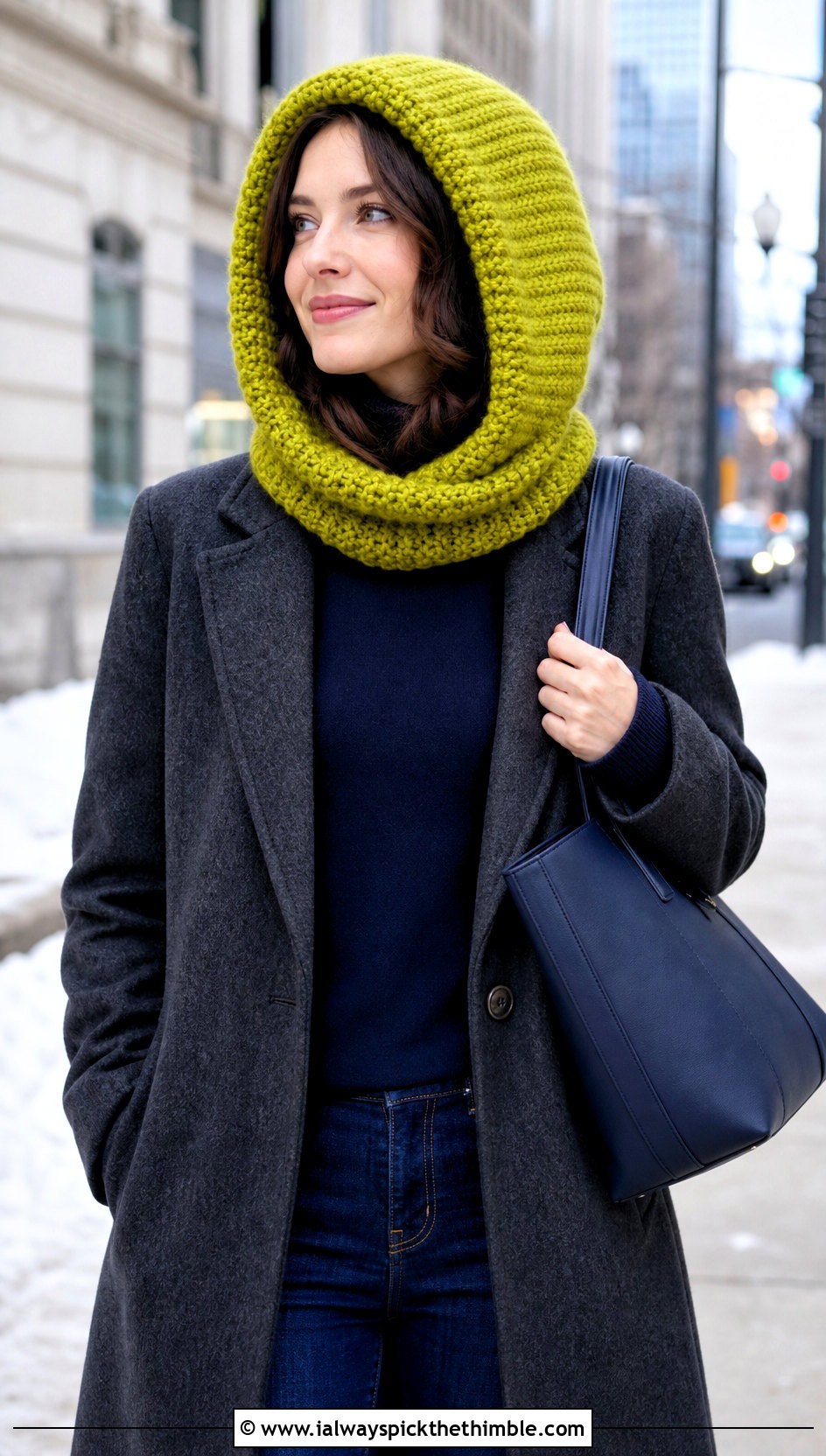 Wool Ease Crochet Hood Hat With Long Coat - 20 Wool Ease Crochet Hat outfit ideas