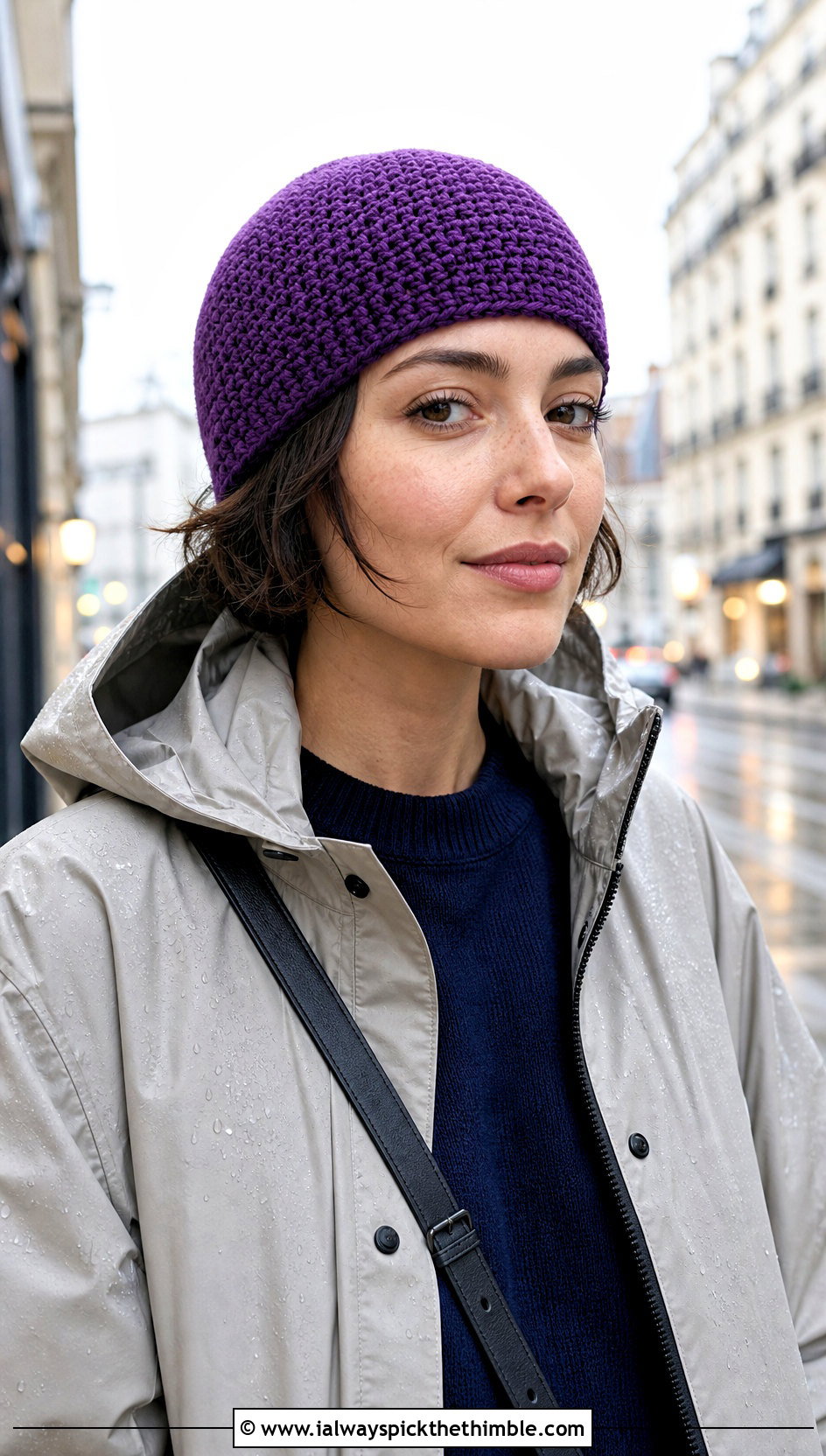 Worsted Weight Brimless Skullcap Beanie With Raincoat - 20 Worsted Weight Crochet Beanie outfit ideas