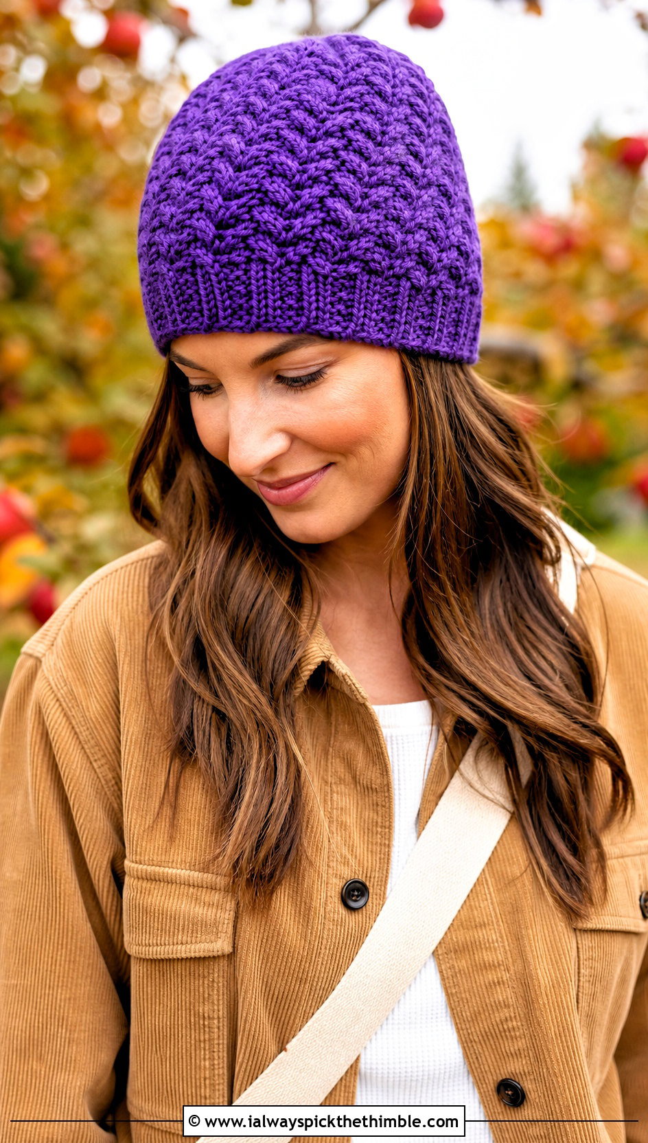 Worsted Weight Herringbone Beanie With Corduroy Shacket - 20 Worsted Weight Crochet Beanie outfit ideas