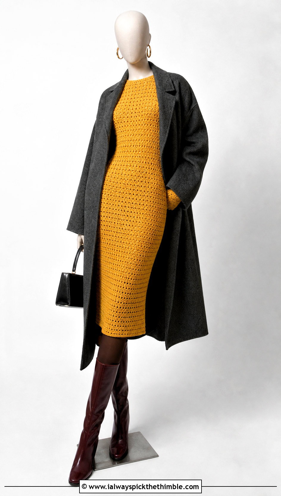 Yellow Crochet Bodycon Dress With Knee High Boots - 15 yellow crochet dress on mannequin outfit ideas