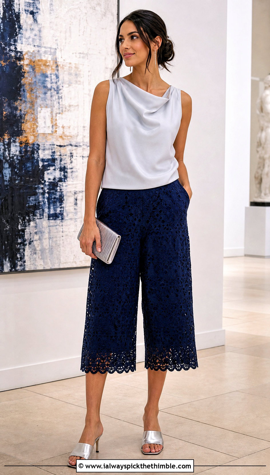 Zara Crochet Culotte Shorts With Draped Top - 20 Zara Crochet Shorts outfit ideas