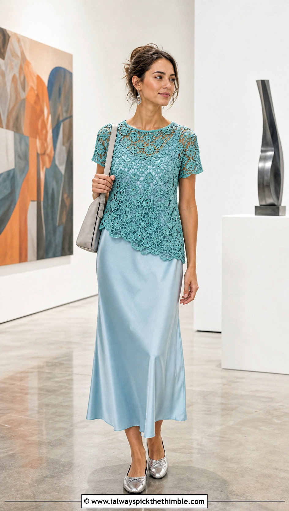 Zara Green Crochet Top Over A Slip Dress - 15 zara green crochet top outfit ideas